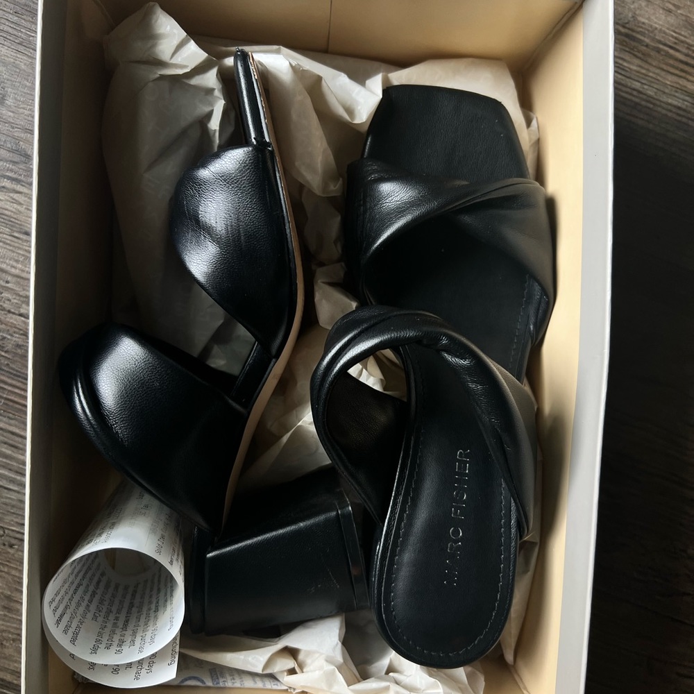 Marc fisher slides size 6 1/2 with box